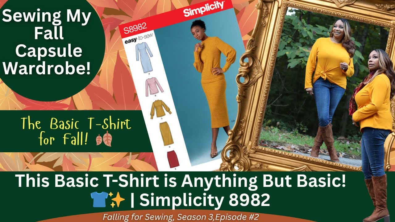 🍁Эта базовая футболка совсем не базовая 👕! | Simplicity 8982! Собираю свой капсульный гардероб!🍁