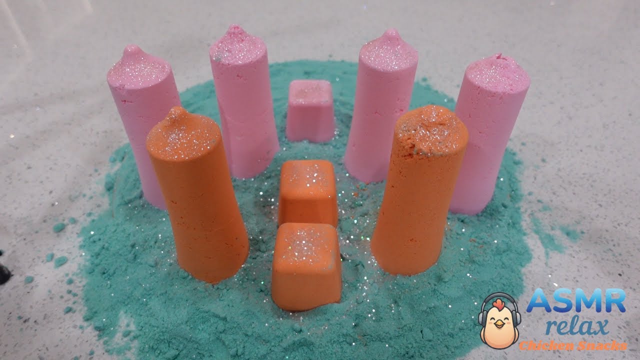 Pink, Orange, Teal Baking soda crush!