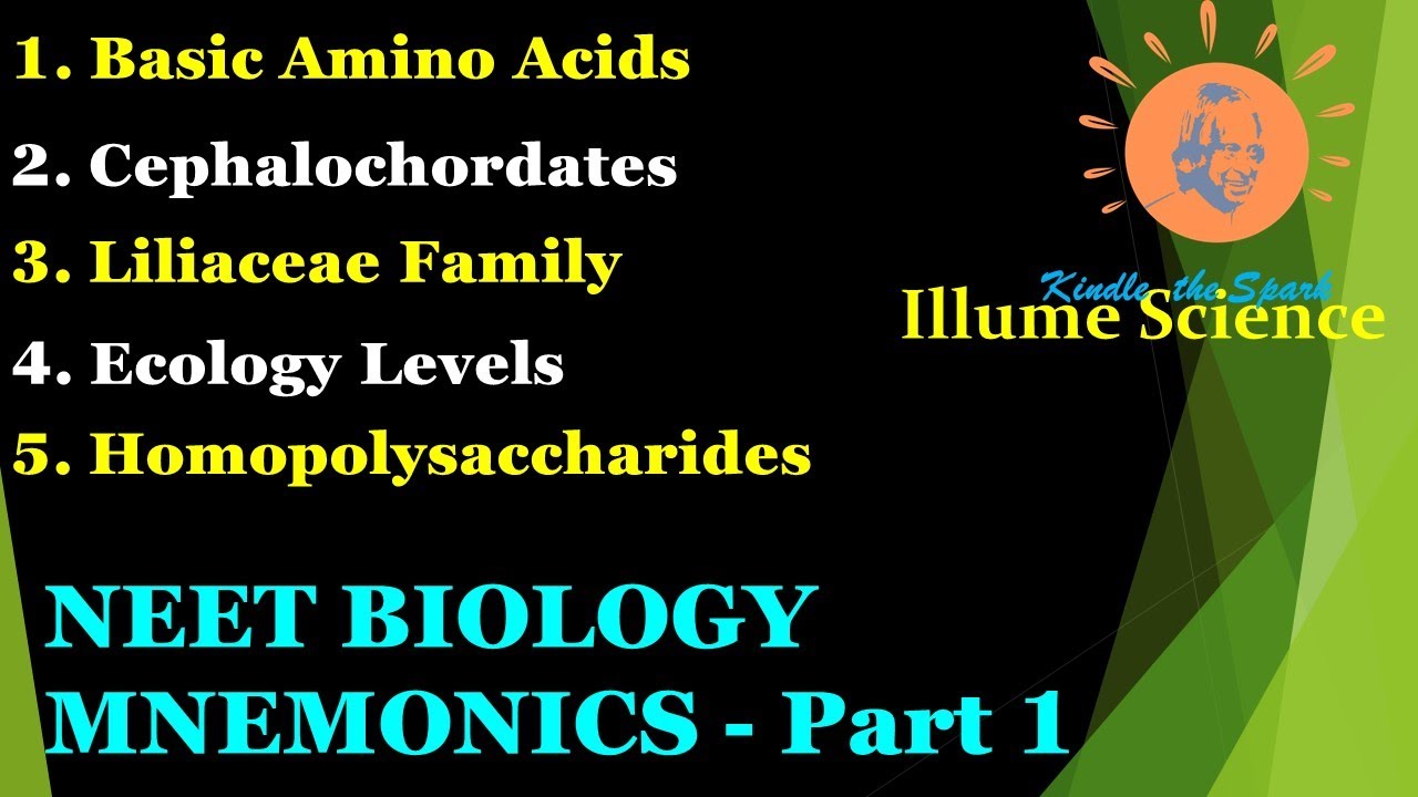 NEET NCERT Mnemonics -- Part 1 | Biology Mnemonics / Tricks | NEET Short Tricks Biology