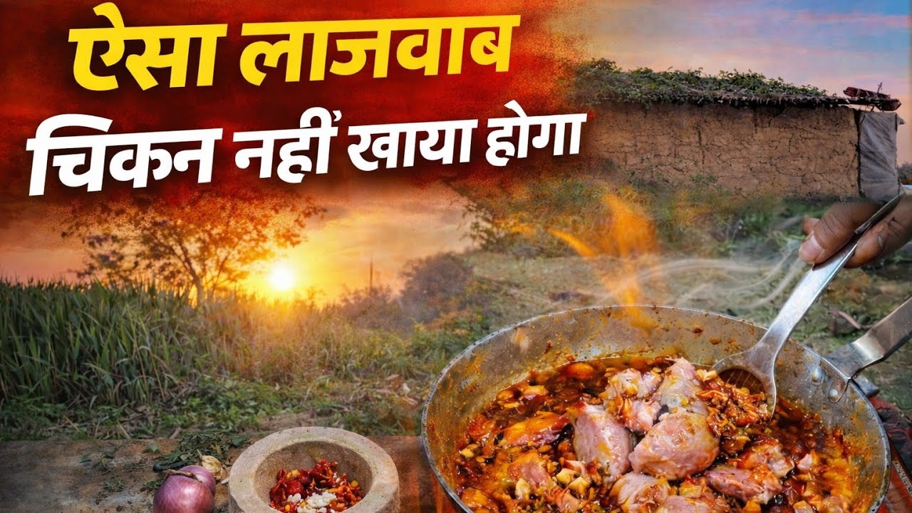 Aaj paudhe lagane ka kam Kiya aur sham ko Shandar Chicken Rice chicken recipe @Gmonwheels65 