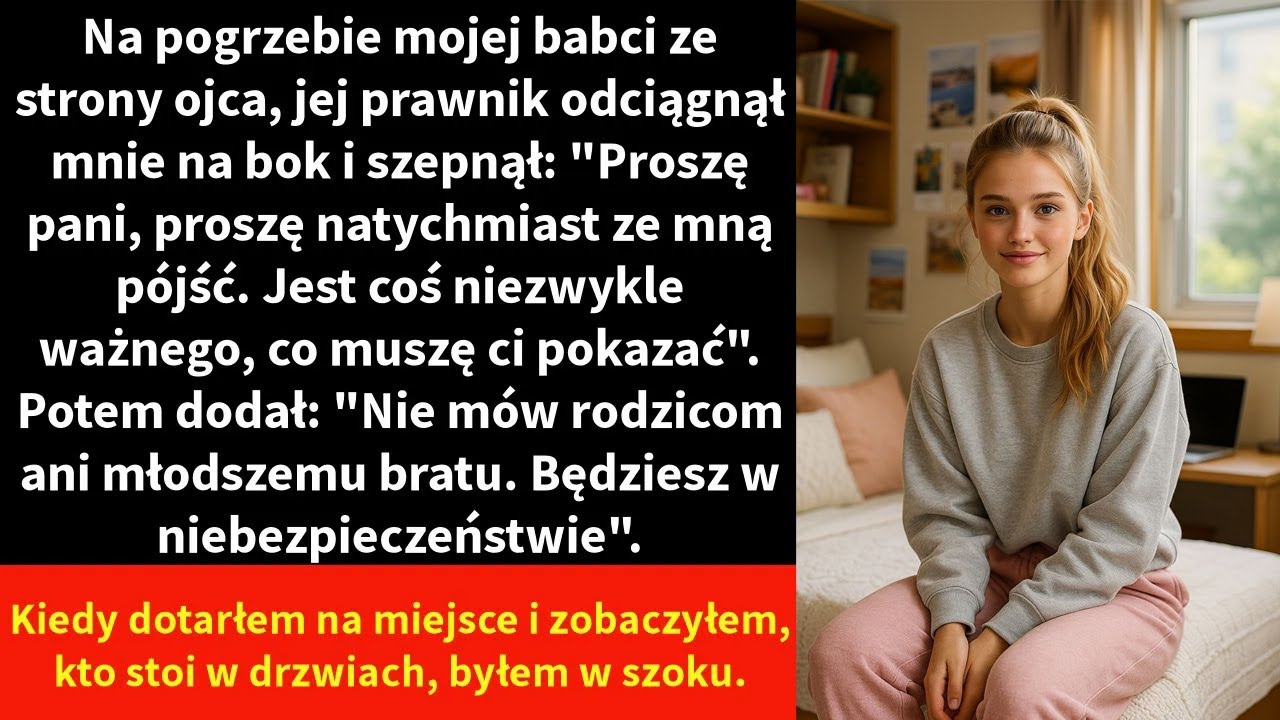Na pogrzebie mojej babci ze strony ojca, jej prawnik odciągnął mnie na bok i szepnął: \
