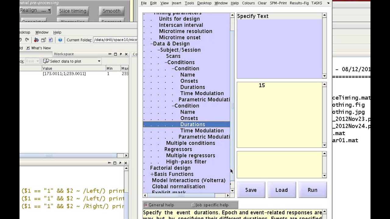 SPM GLM Specification and Estimation