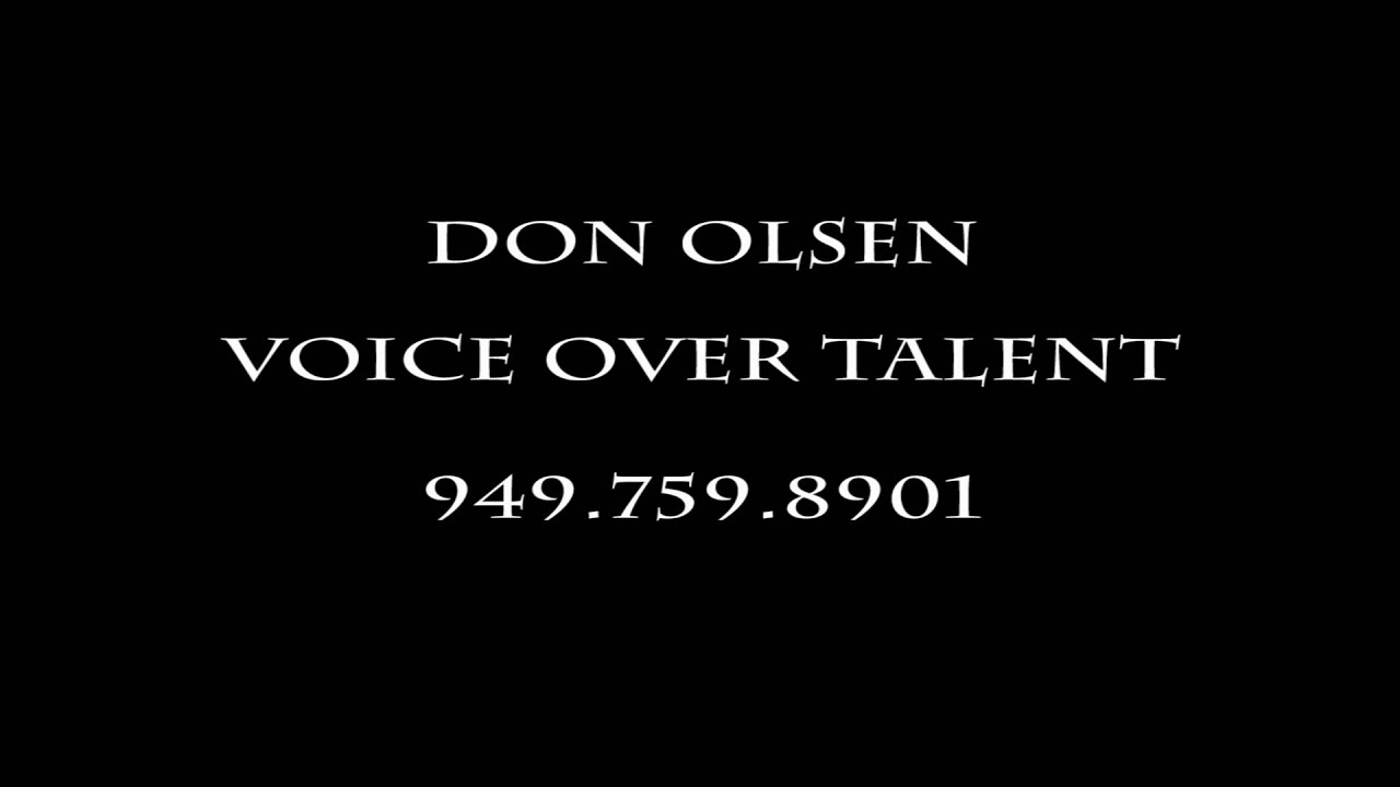 Don Olsen Voiceover - Breaking News