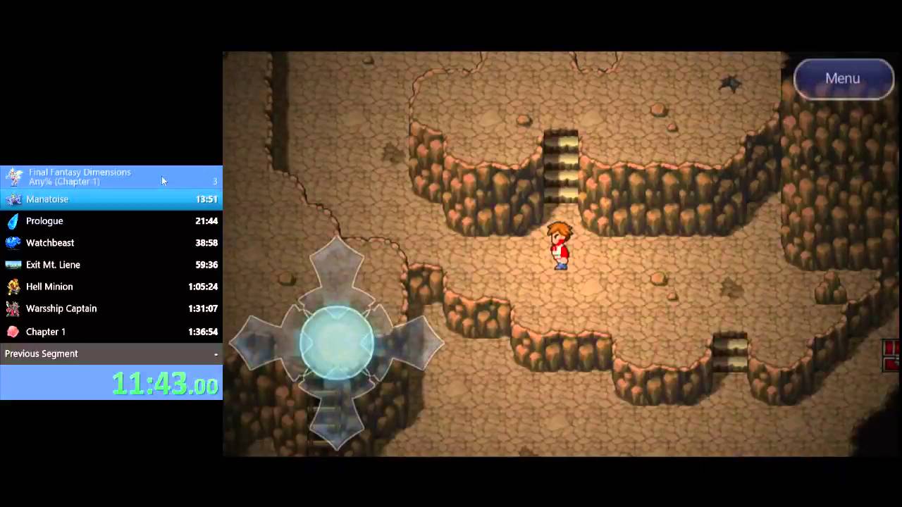 1:20:56 Final Fantasy Dimensions Chapter 1 Speedrun 1:20:56