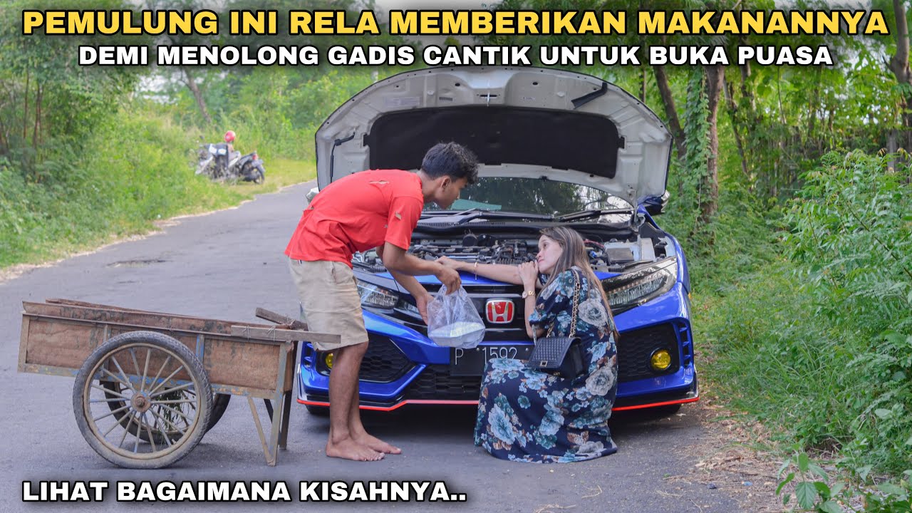 PEMULUNG INI RELA MEMBERIKAN MAKANANNYA DEMI MENOLONG GADIS CANTIK UNTUK BUKA PUASA!! lihat kisahnya