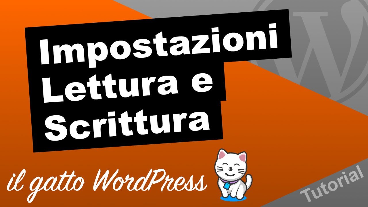 WordPress Impostazioni scrittura lettura e media
