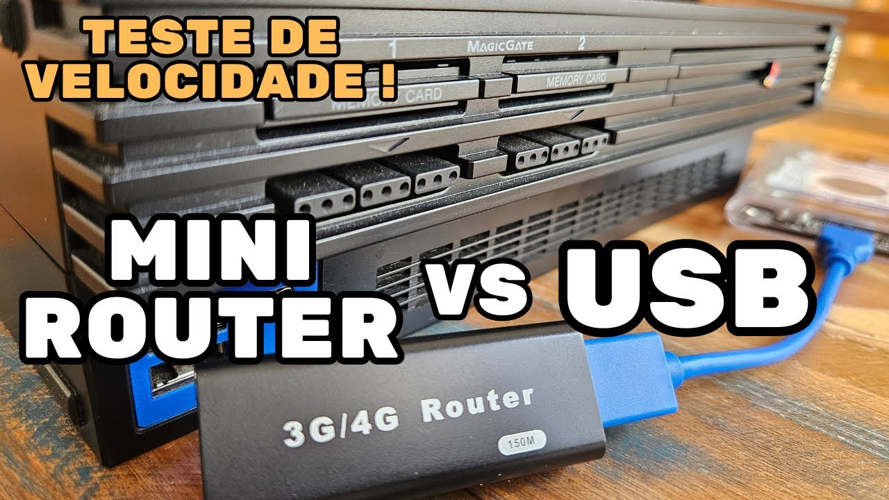 USB vs Mini Roteador - Qual é o Caminho Mais Rápido para Jogar no PS2?
