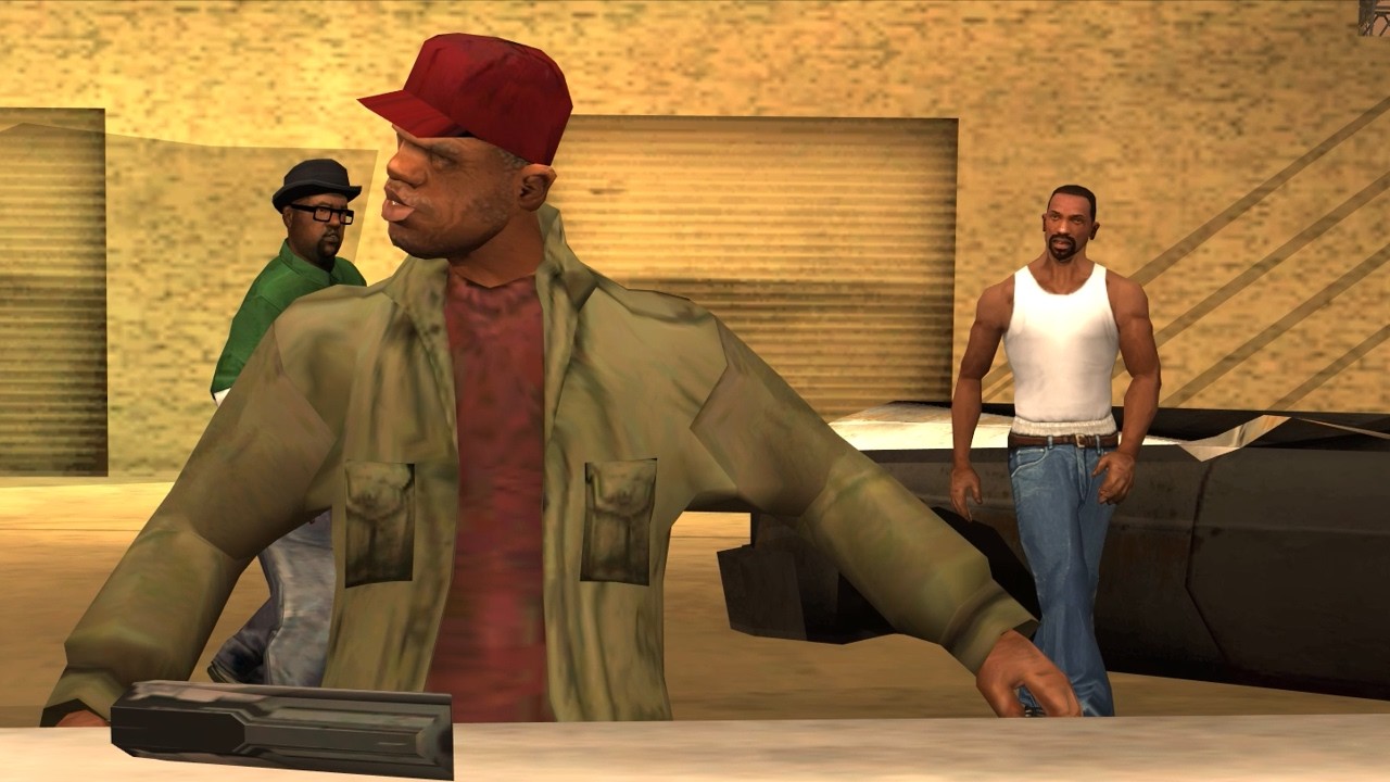 CJ usa los colores de Grove Street en GTA San Andreas