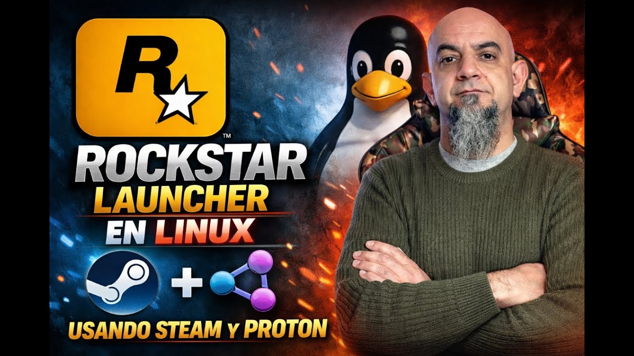 👉 ¡Instala Rockstar Launcher en LINUX es FÁCIL! 🚀 Usando Steam y Proton (Funciona en 2026)
