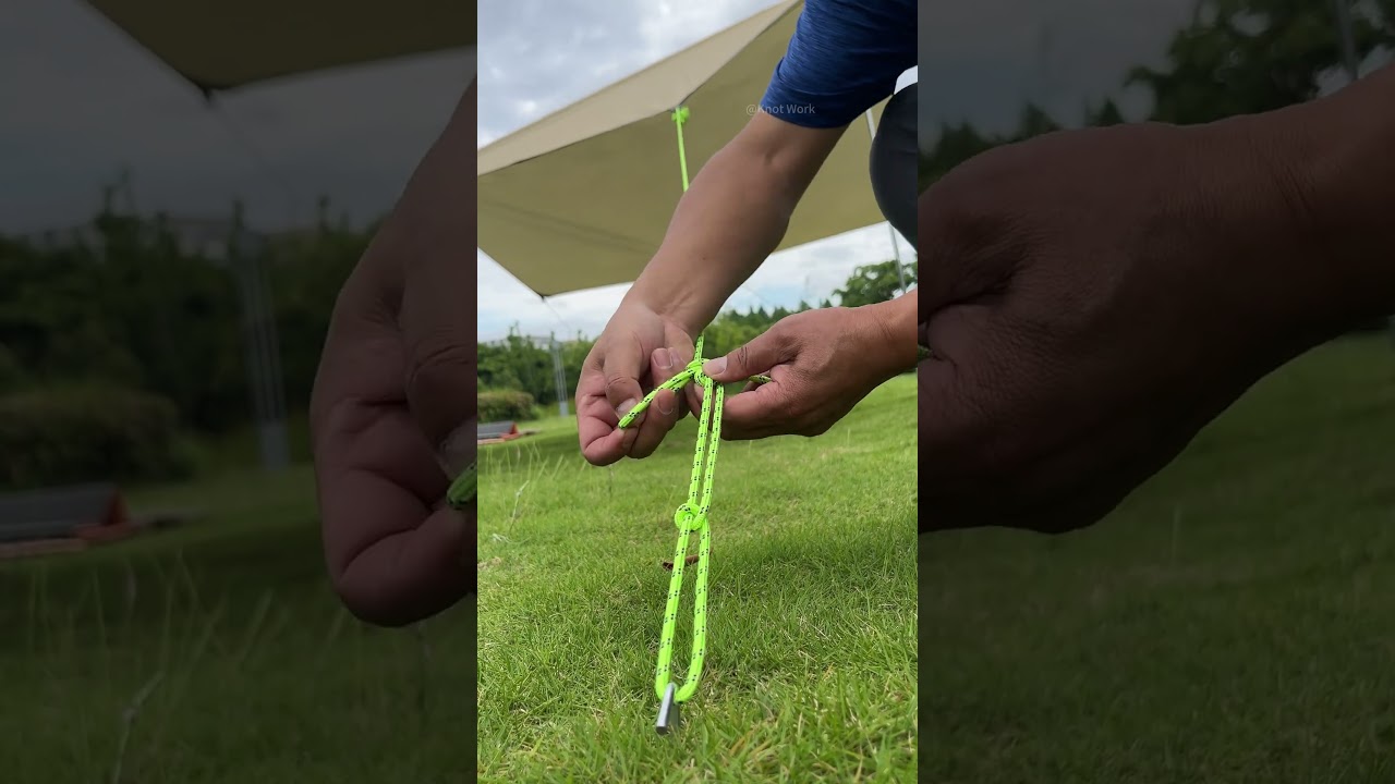 The NEW Camping Knot 🏕️ - Simple but Works Great!! #knottying