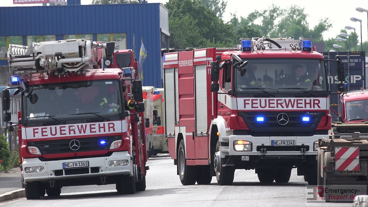 [EXPLOSION | PKW IN HAFENBECKEN | MANV | KESSELWAGENBRAND] - Retter probten den Ernstfall in Neuss -