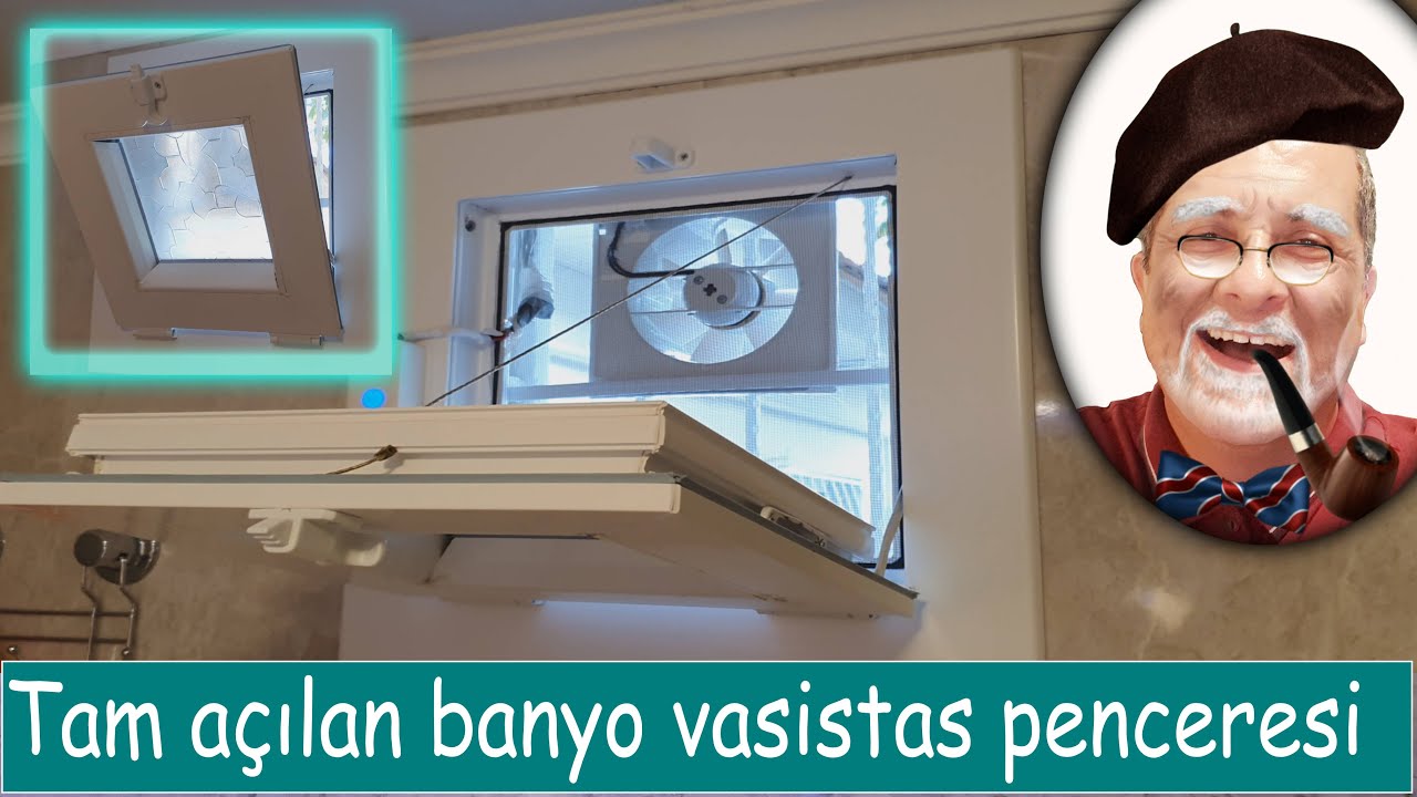 90 derece geniş açılabilien banyo vasistas penceresi makası kolu
