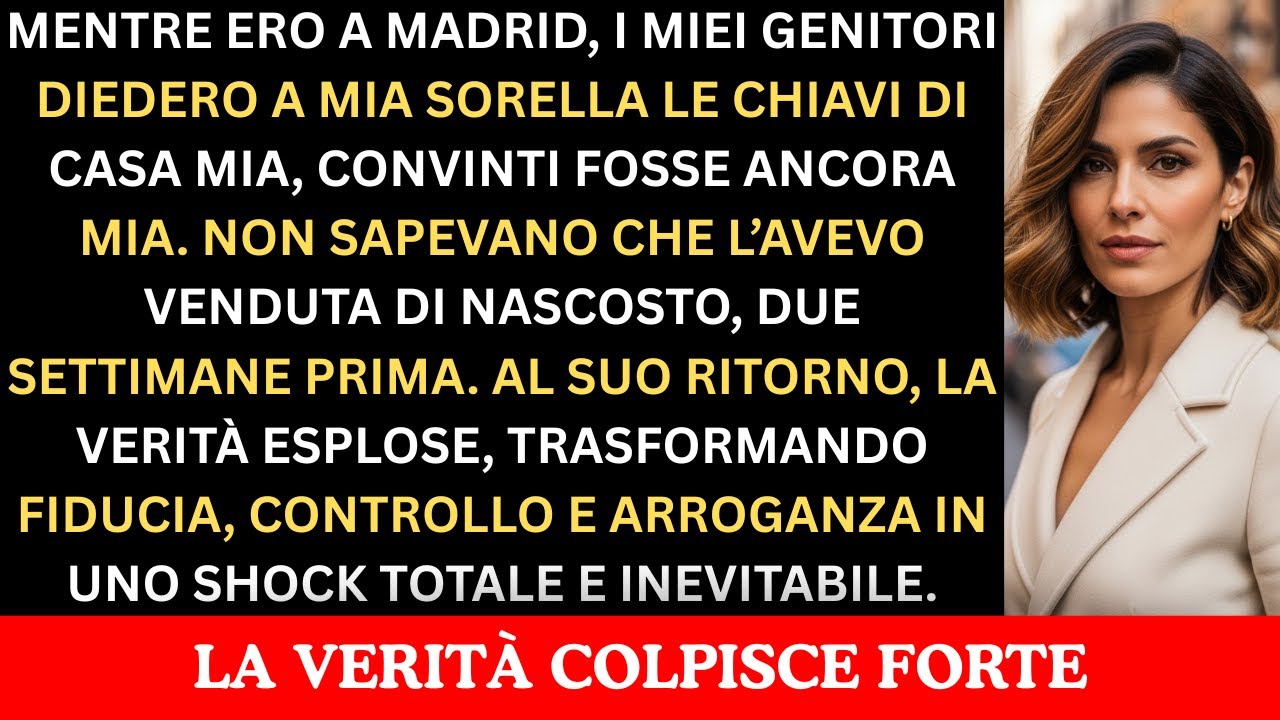 I miei genitori diedero le chiavi di casa a mia sorella, ignari che l’avevo venduta 2 setimane prima