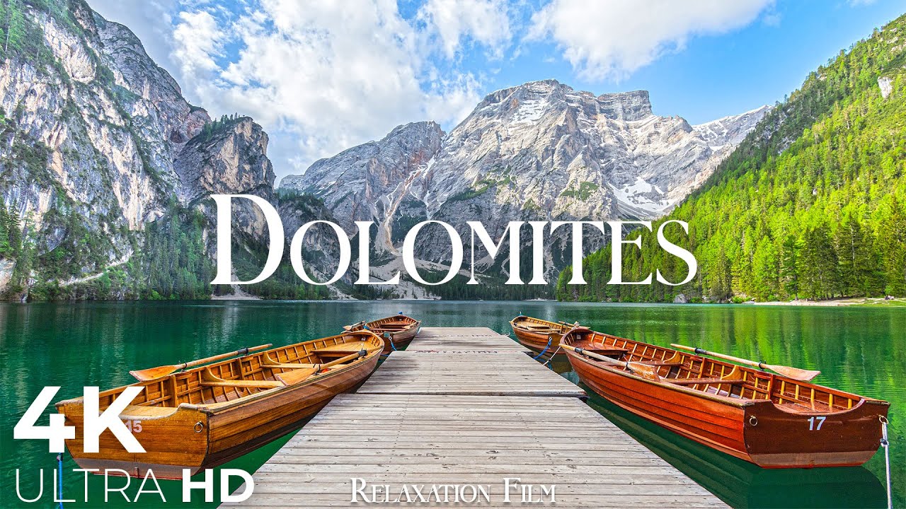 Dolomites 4K • Nature Relaxation Film with Peaceful Music | Italy 4K Ultra HD