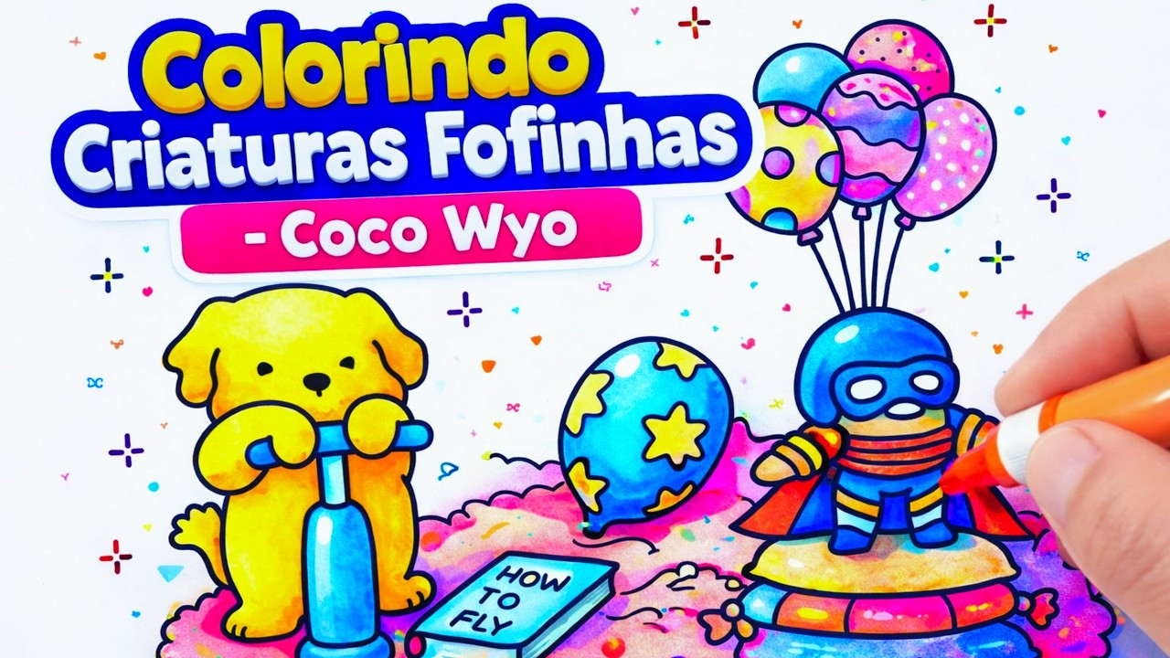 Colorindo Criaturas Fofinhas | Desenho Fofo  | Coco Wyo #cocowyo