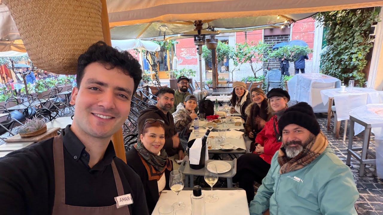 Nos fuimos a comer en pleno centro de Roma 