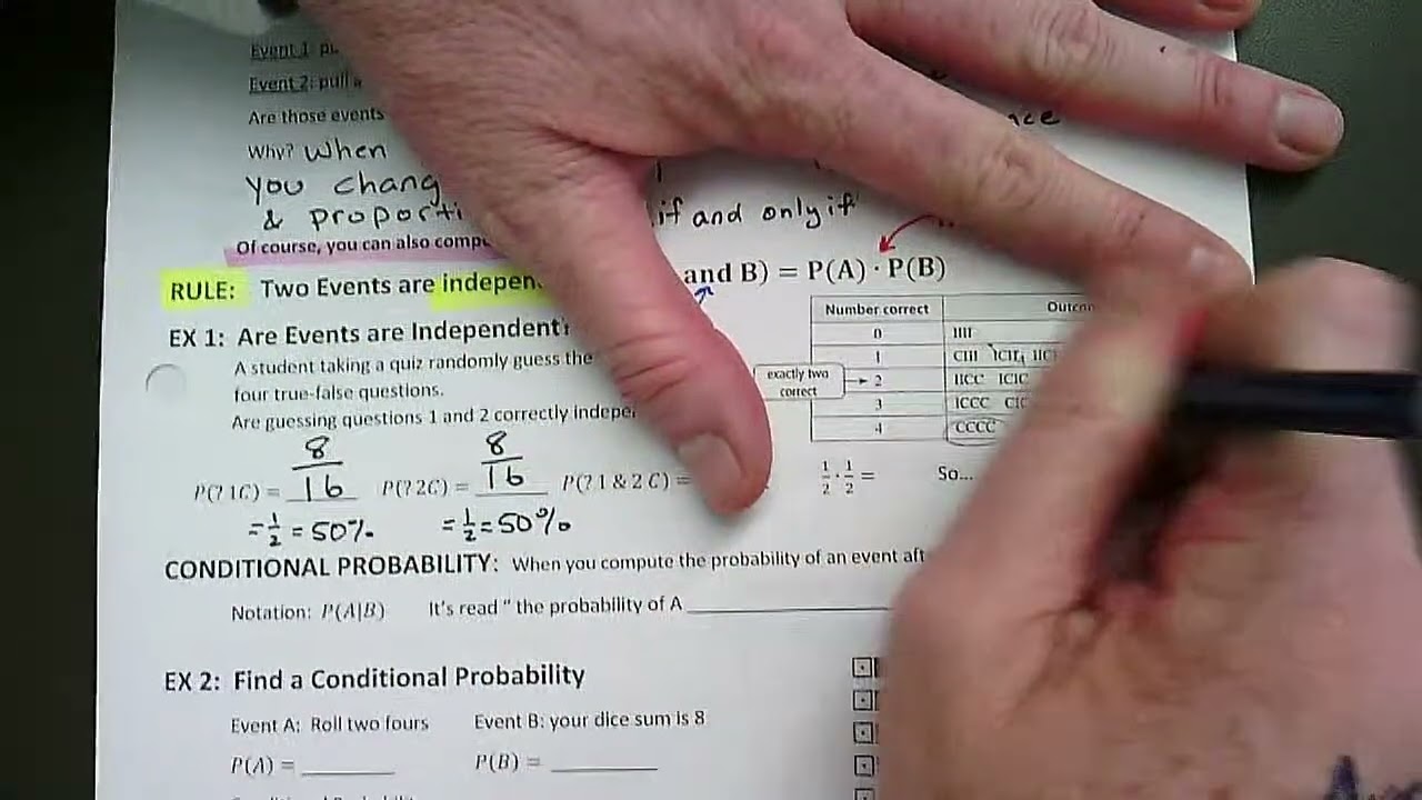 Notes 5.2 Independent and Dependent Events (and Conditional Probability)