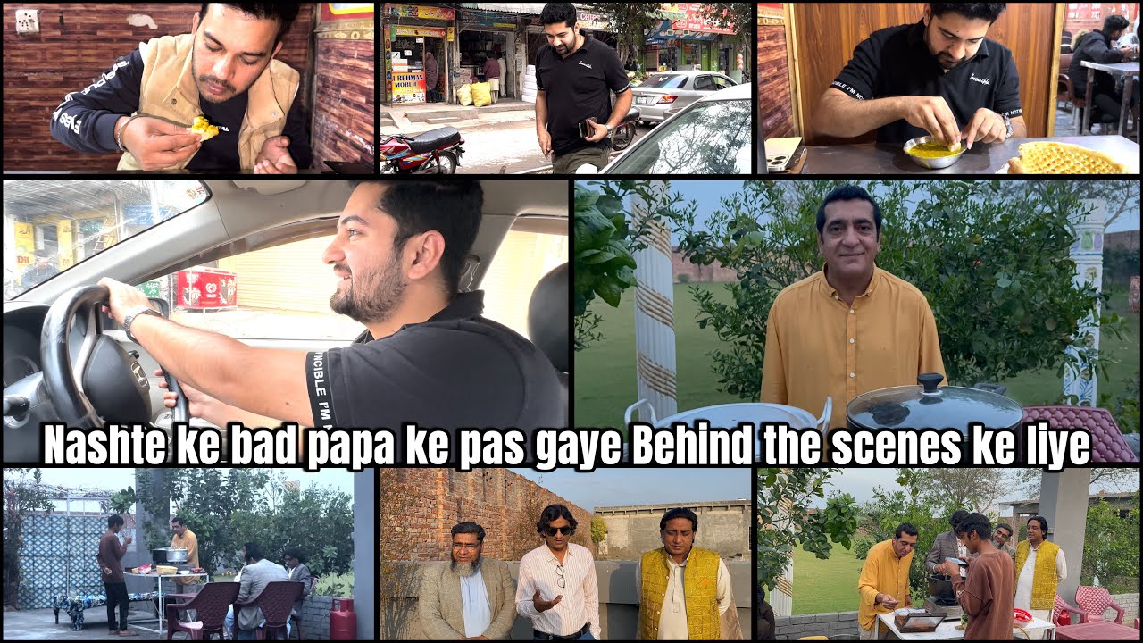 Nashte ke bad papa ke pas gaye Behind the scenes ke liye |Zafri khan
