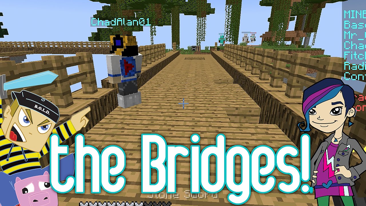 Minecraft - the Bridges Game Play with Gamer Chad Alan on the Mineplex EP1.2M