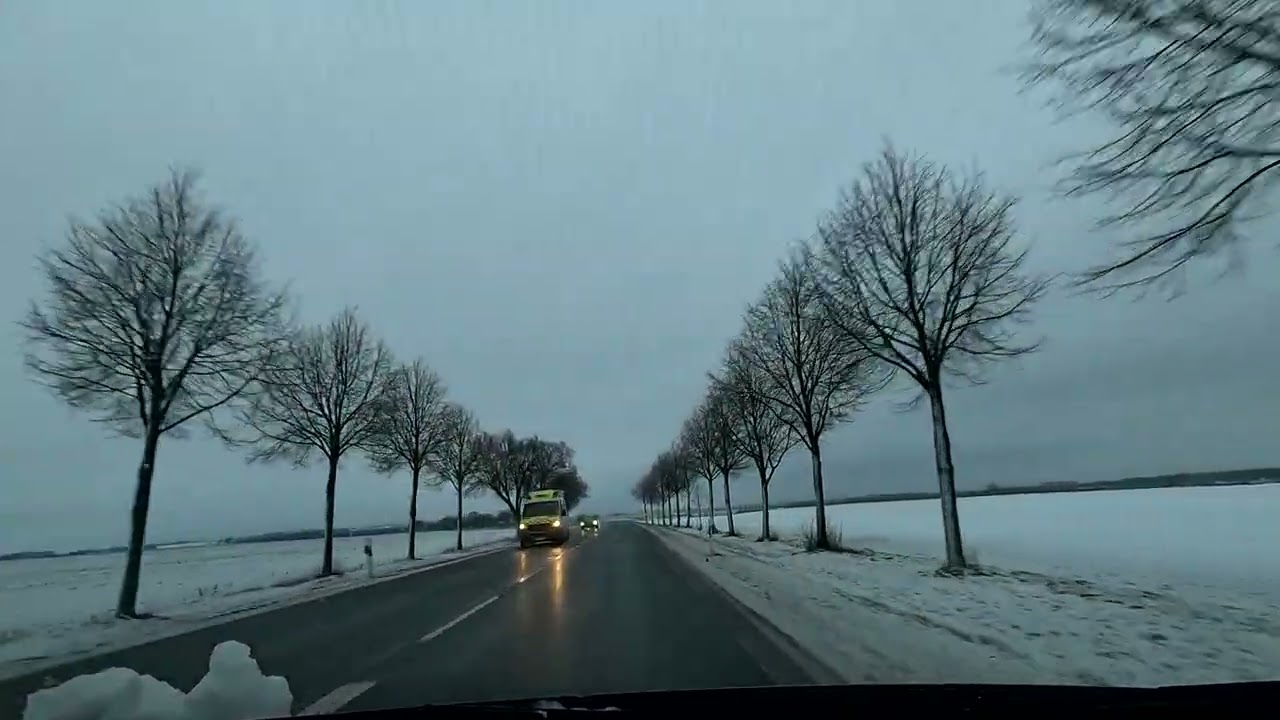 Winter Drive ❄️ Snowy Saxon Country Roads to Bautzen | ASMR