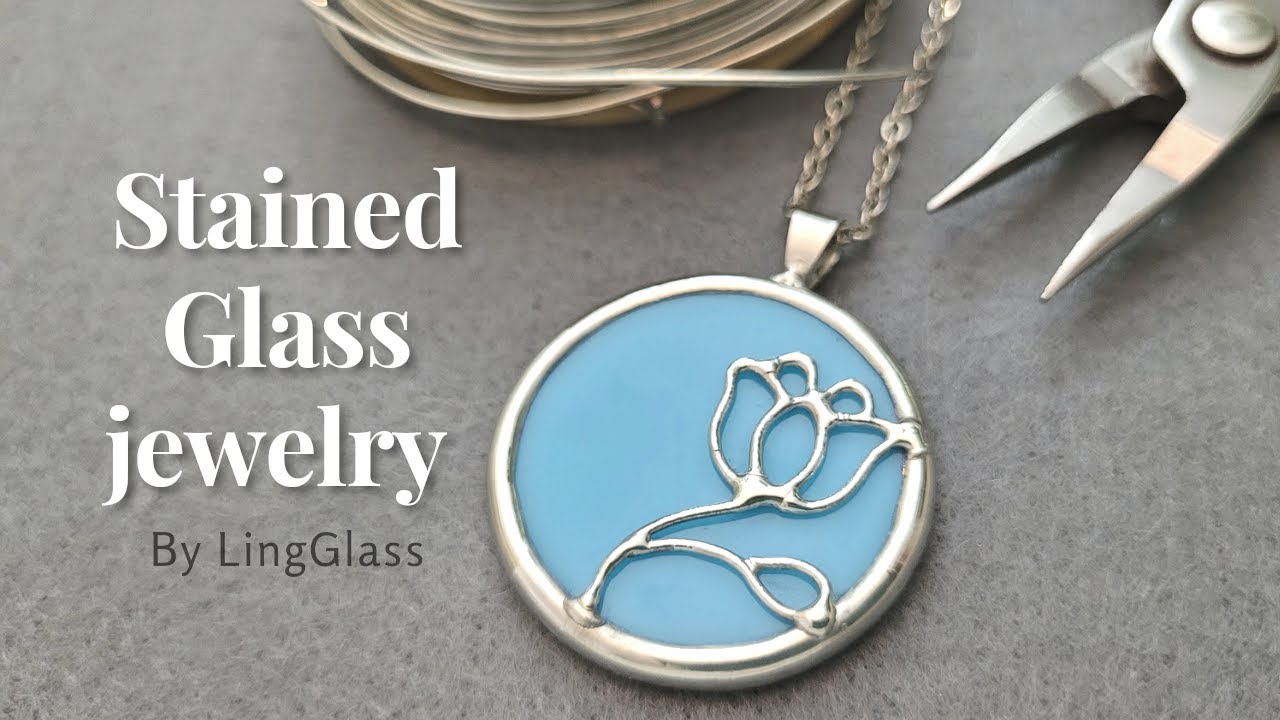 Stained Glass soft solder jewelry #handmadejewelry #彩色玻璃 #soldering  #handcraftedjewelry #etsy #fyp
