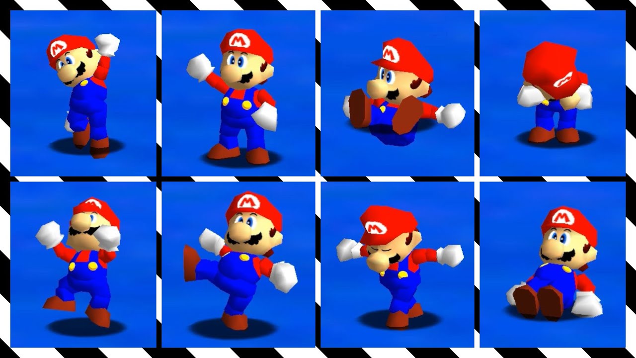 [SM64] All Animations + internal names & scrapped moves