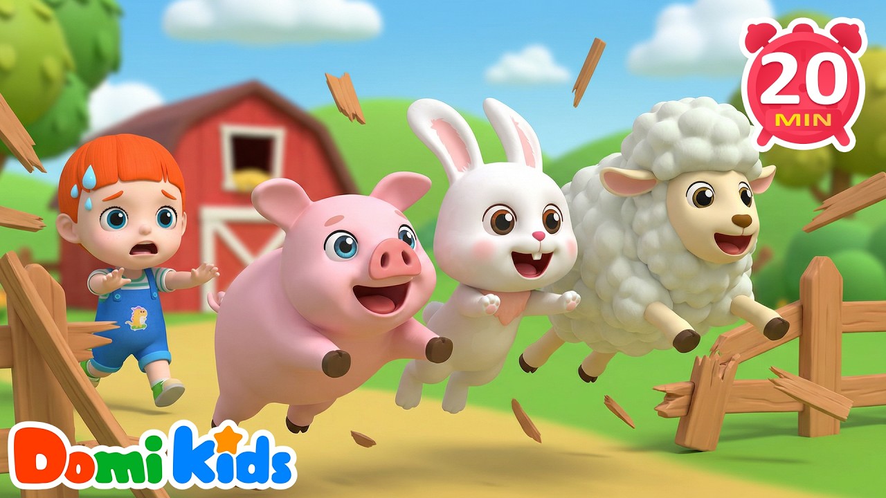 Tiny Baby Farm Animals’ Escape 🐷 | Farm Rescue Fun | Animal Songs & Nursery Rhymes | Animal Party