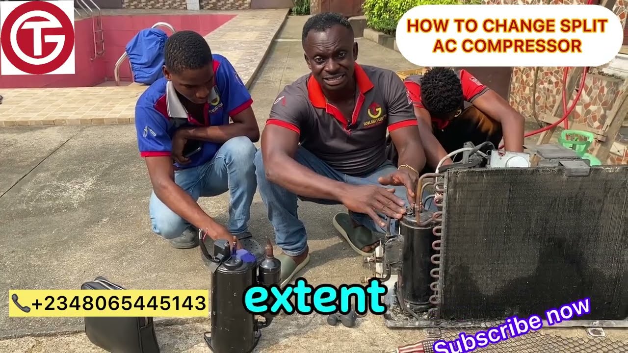 HOW TO INSTALL COMPRESSOR  IN OUTDOOR AIR CONDITIONER