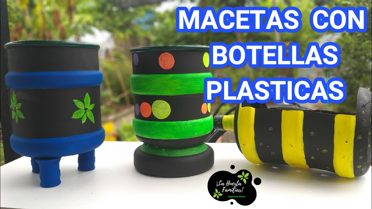 Como hacer macetas con botellas de plástico paso a paso👍( BOTELLONES O GARRAFAS DE 5 GALONES).👍😲😲😲