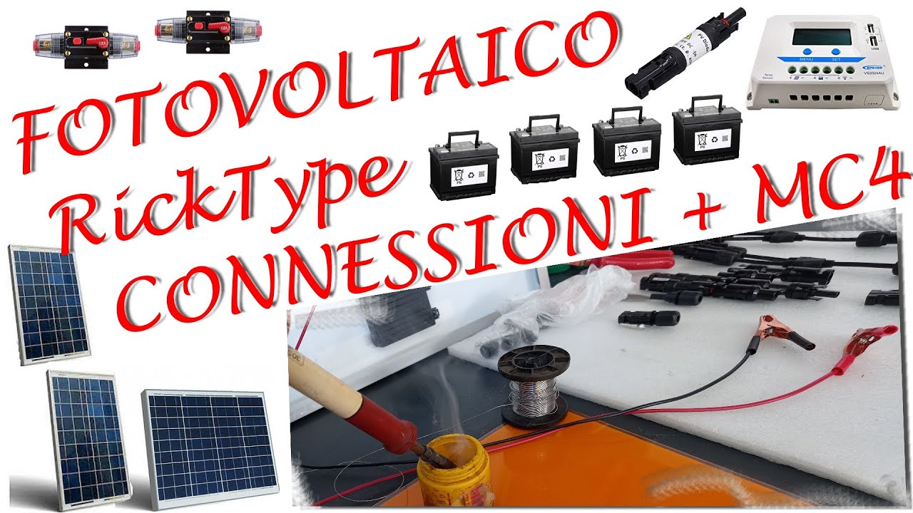 IMPIANTO FOTOVOLTAICO fatto da me CONNESSIONI e saldatura MC4