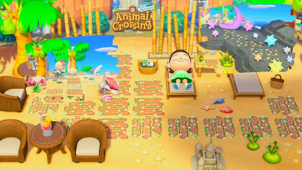 Decorando la PLAYA de mi isla en Animal Crossing New Horizons