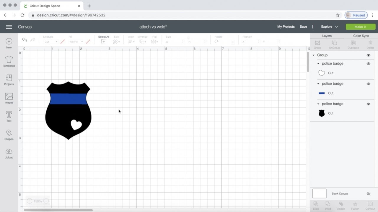 WHAT'S THE DIFFERENCE BETWEEN WELD AND ATTACH? | Weld, Attach, Flatten Tools Cricut Design Space