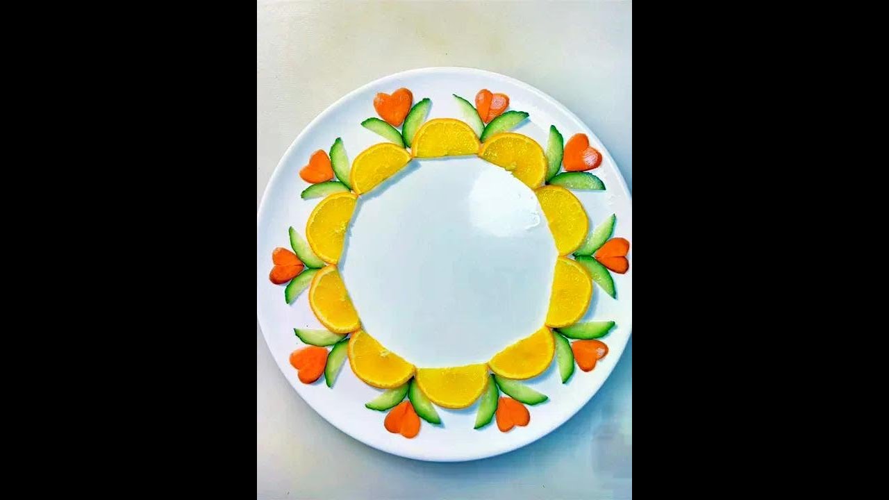 Easy-to-learn Decorative Edges and Borders for Dishes #Vegetable and Fruit Modeling #Easy-to-learn