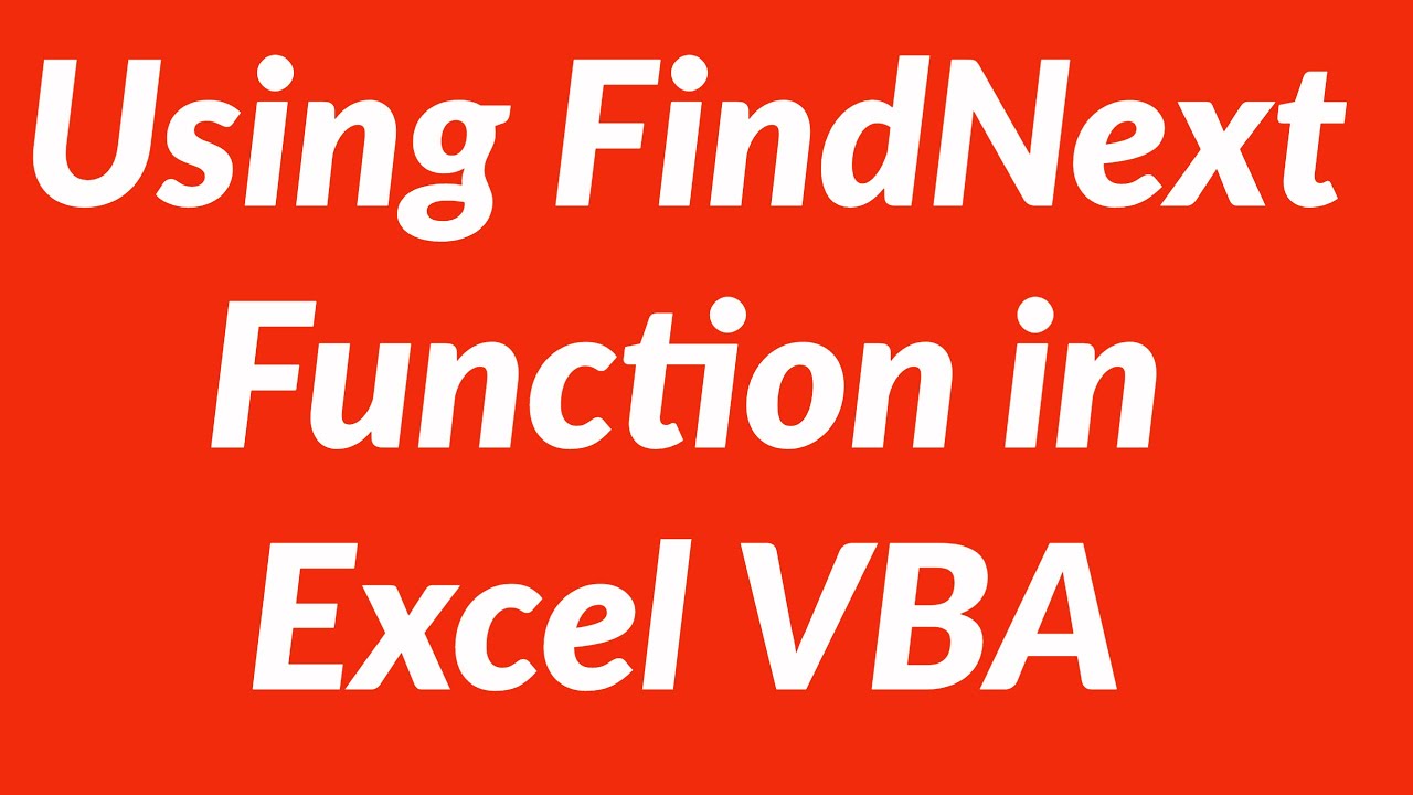 Использование функций Find и FindNext в VBA