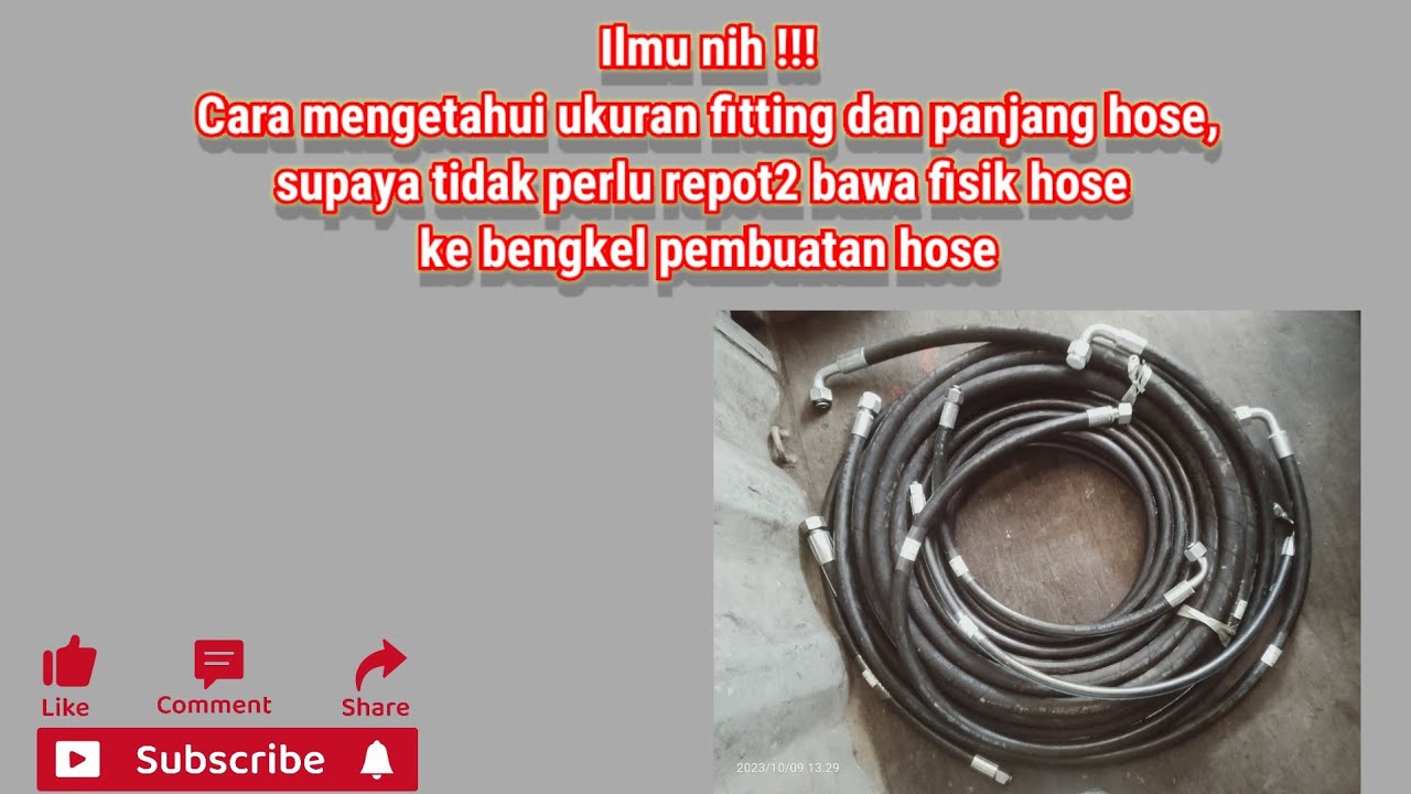 Supaya gak repot2!!! Begini cara mengetahui ukuran fitting, jenis fitting, serta panjang hose Hyd