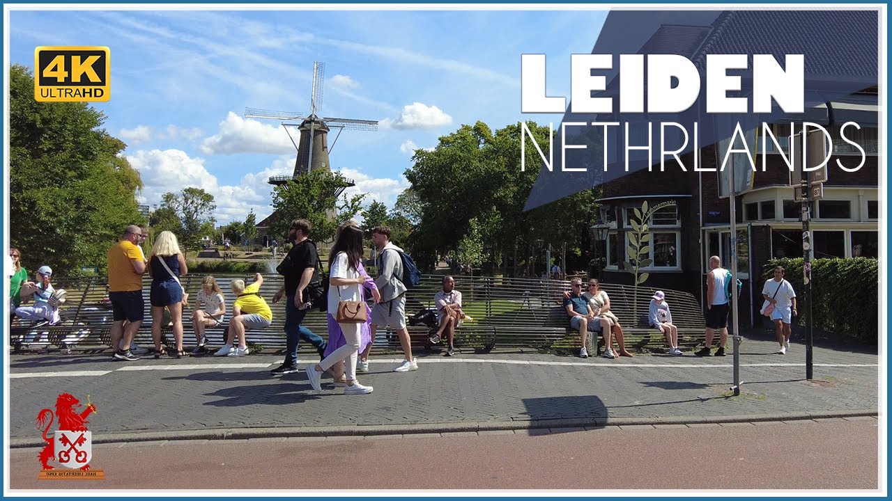 Walking Tour in Leiden / Netherlands - City of Discoveries - City with a rich cultural heritage / 4k