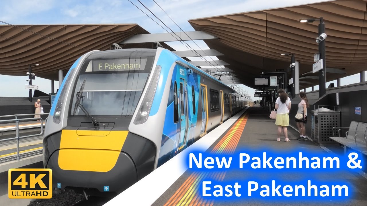 Trains at the new Pakenham & East Pakenham Stations (ft A2 986 & the Tait) - Melbourne Transport