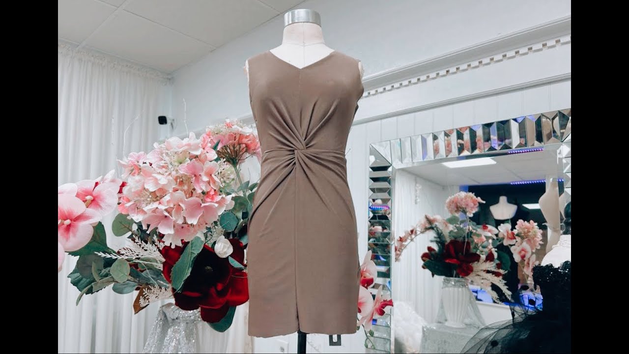 Como hacer un vestido drapeado en la cintura.