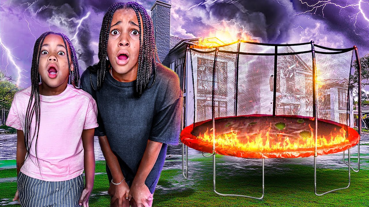JUMPING ON A TRAMPOLINE IN A STORM ⚡