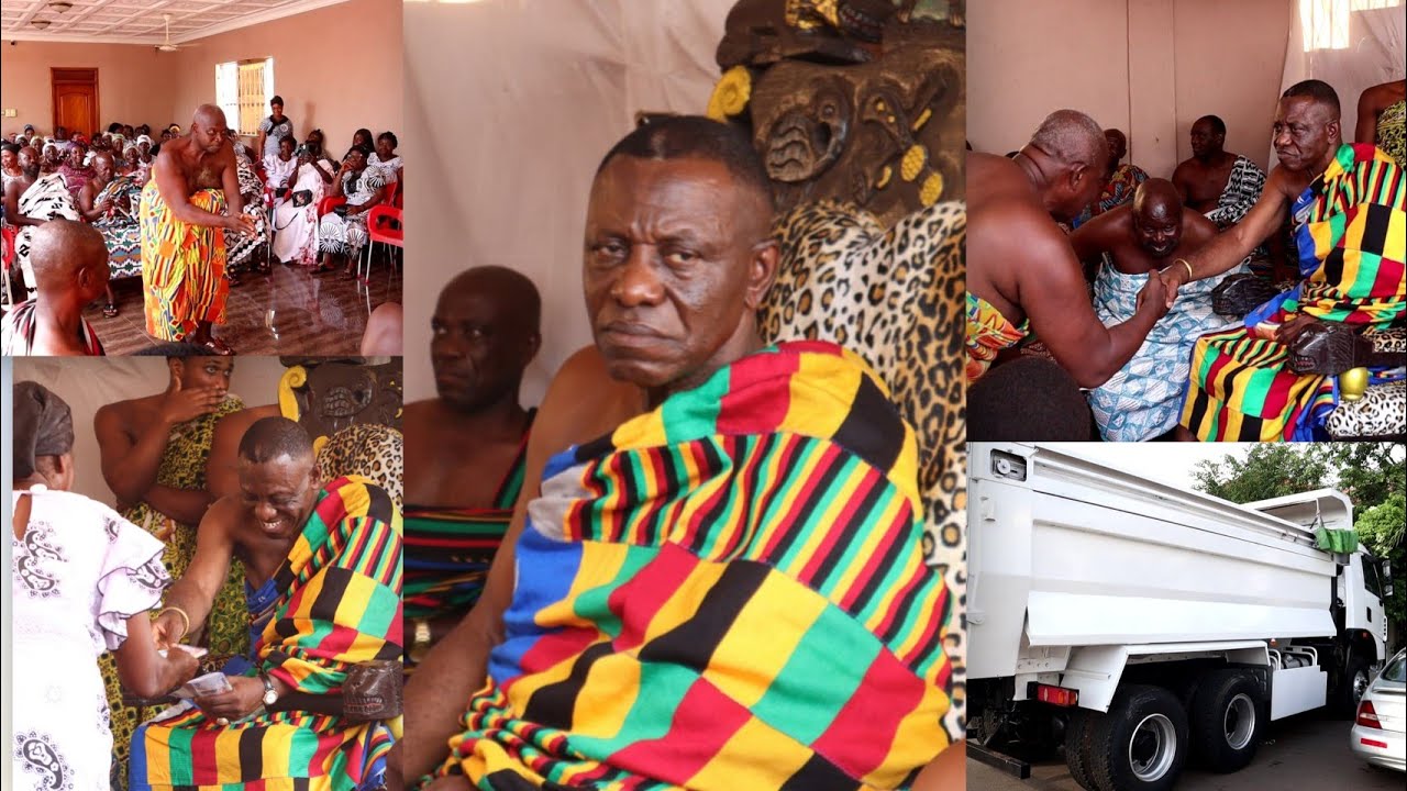 Wow🔥. Nana Nkansah Boadu Celebrates Akwasidae in Grand Style, Gifts Gyasehene a Brand New Truck