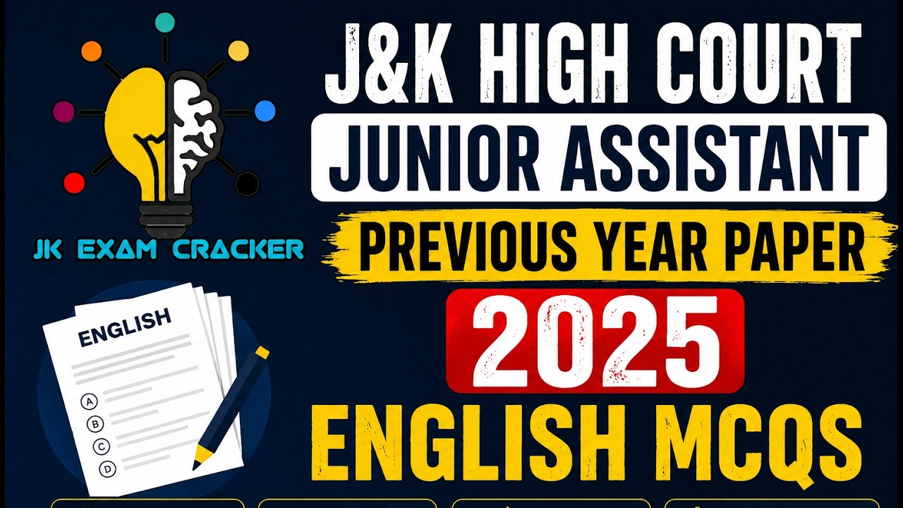 English Part-01 || High Court- Junior Assistant || Pyq-2025 Paper || Taniya Mam