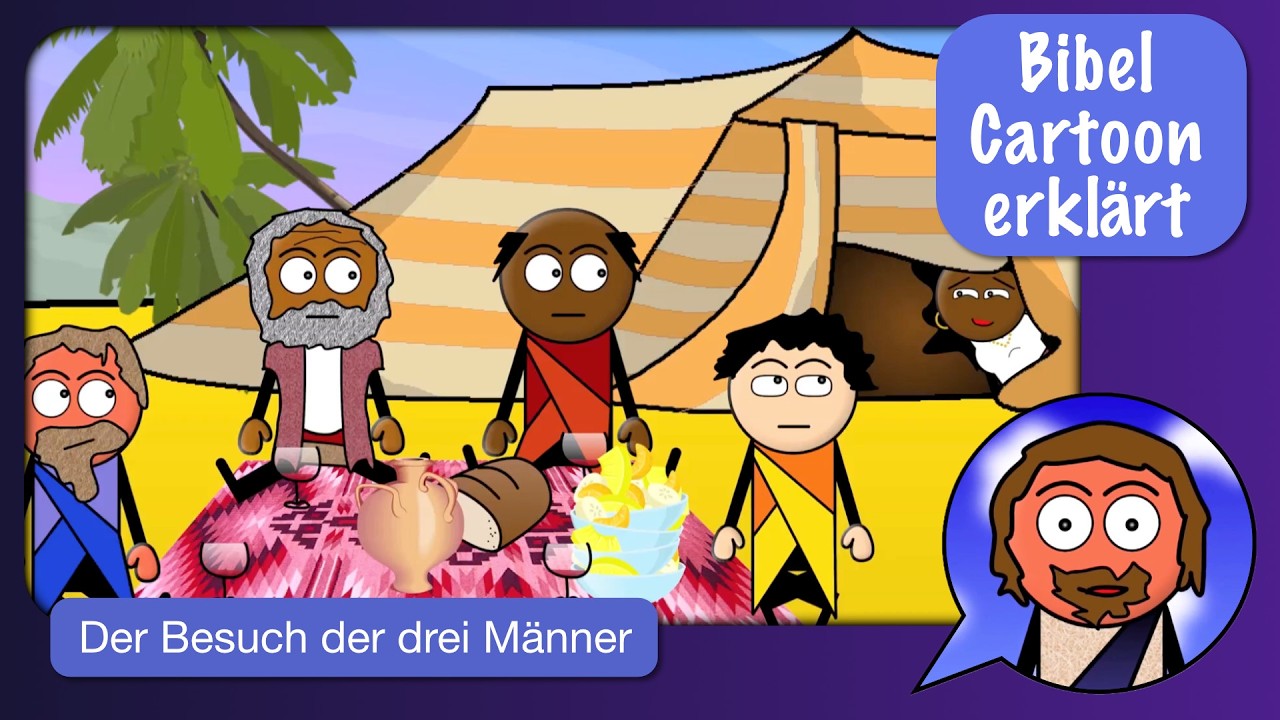 Bibel Cartoon erklärt: Der Besuch der drei Männer
