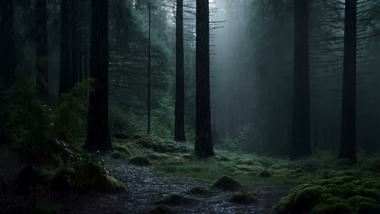 Forest Rain Sounds for Sleeping 🌲 Night Forest Rain for Deep Sleep (No Music)