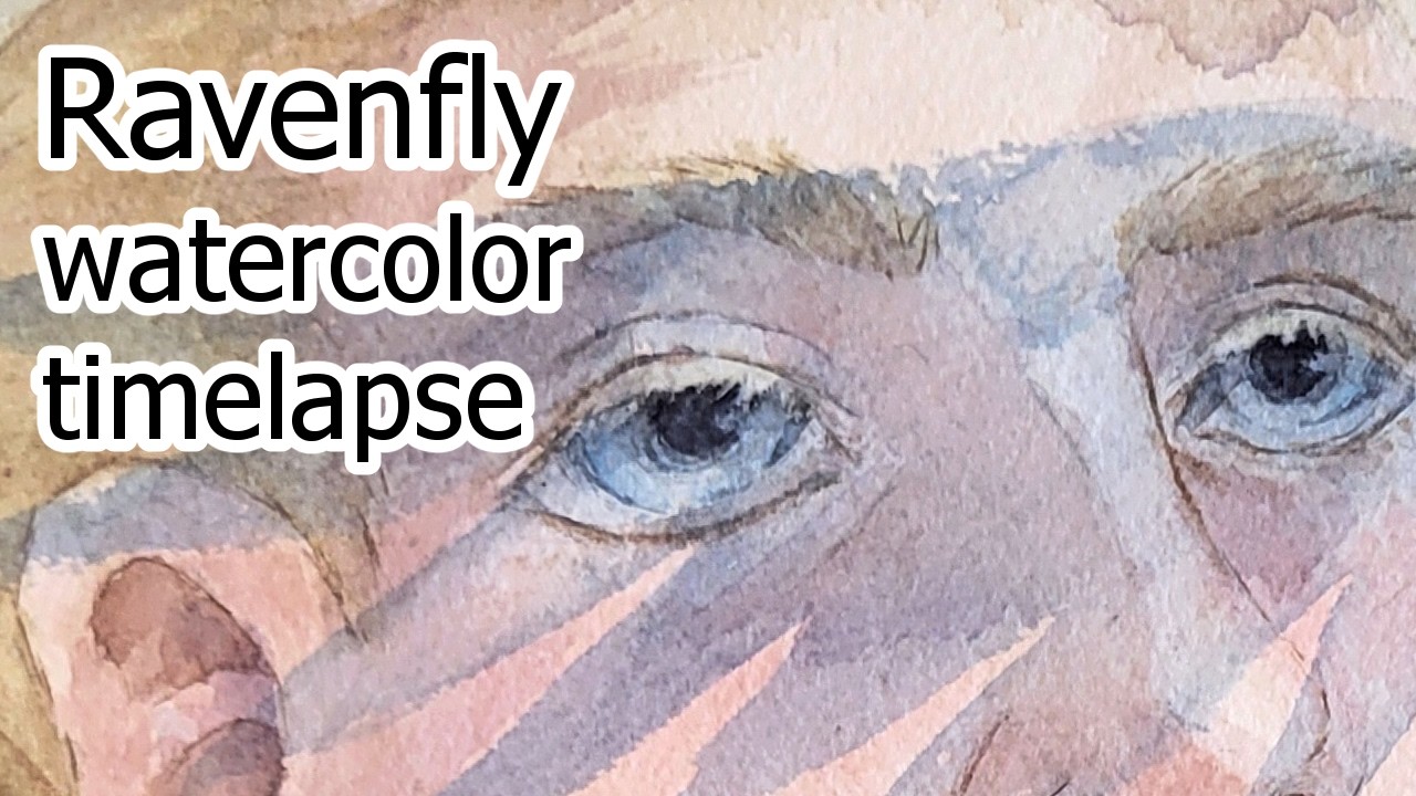 Ravenfly -Watercolor painting timelapse-
