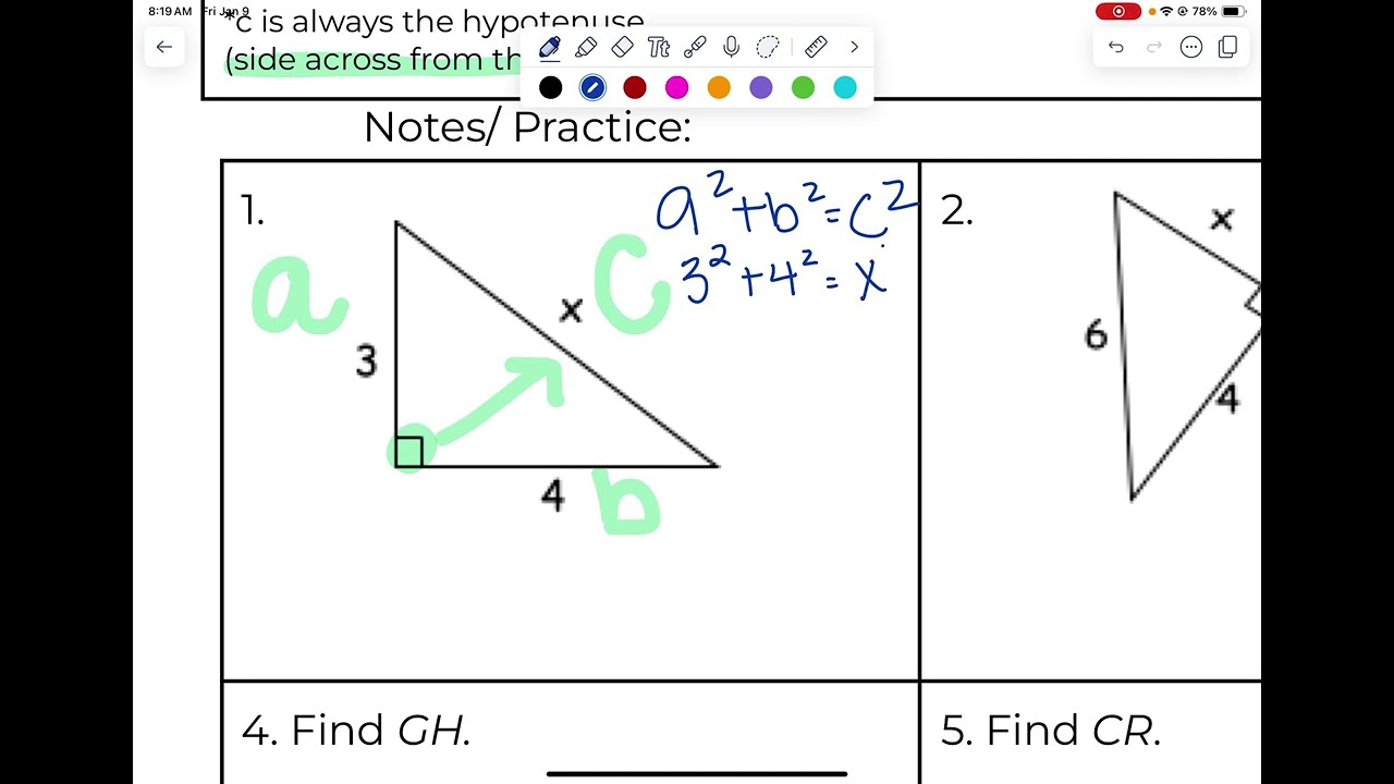 1/9 OL Pythagorean Theorem Notes