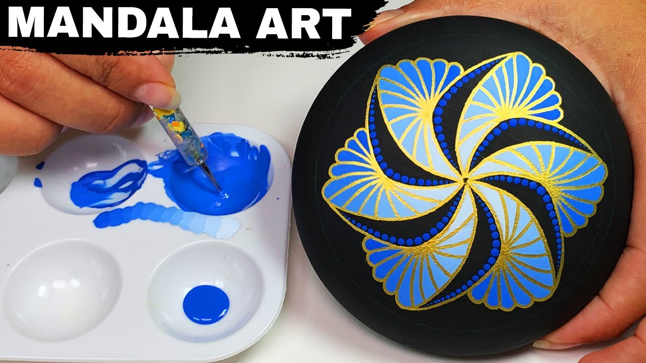Mandala Art Dot Painting Rocks Painted Stones | How to Paint Mandala for Beginners Tutorial #mandala