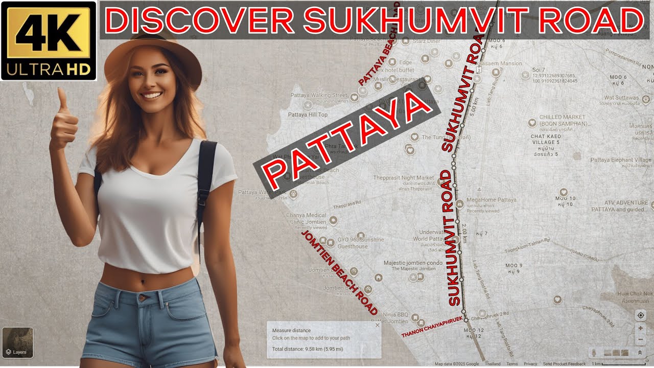 Jomtien to Naklua on Sukhumvit road some useful information   2025 Pattaya Thailand
