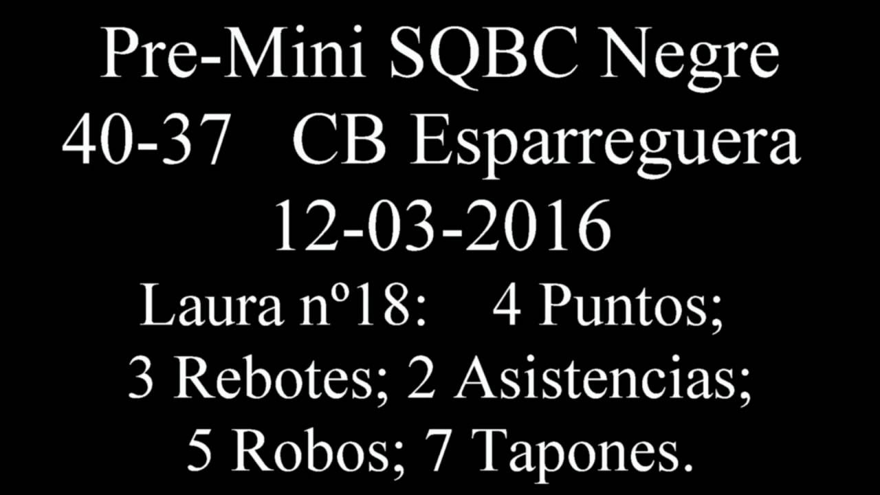 Pre-Mini SQBC Negre 40-37 CB Esparreguera A