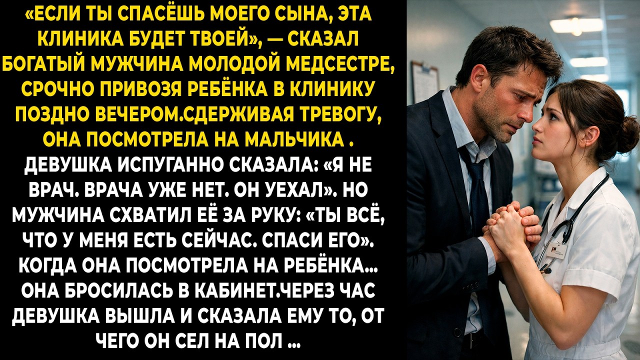 «Если ты спасёшь моего сына, эта клиника будет твоей», — сказал богатый мужчина молодой медсестре...