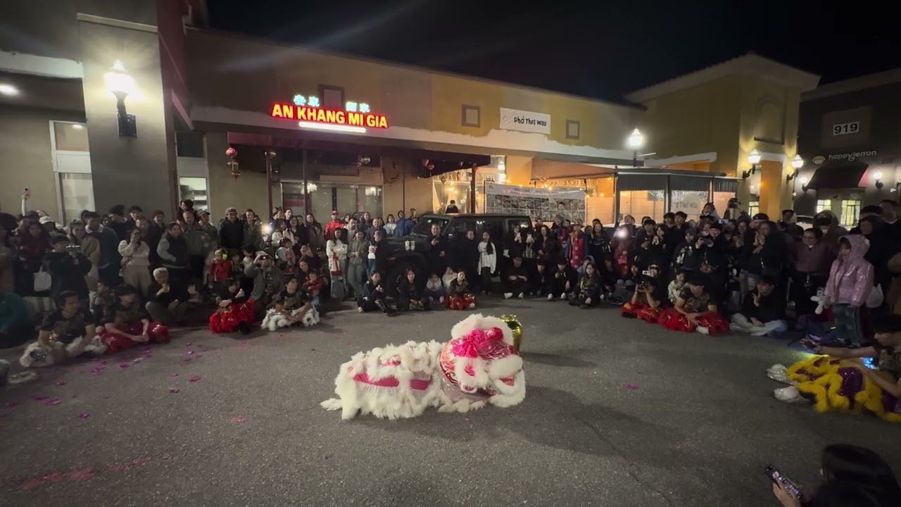 Chinese new year at Vietnam town performance by Golden Turtle Lion Dance Association